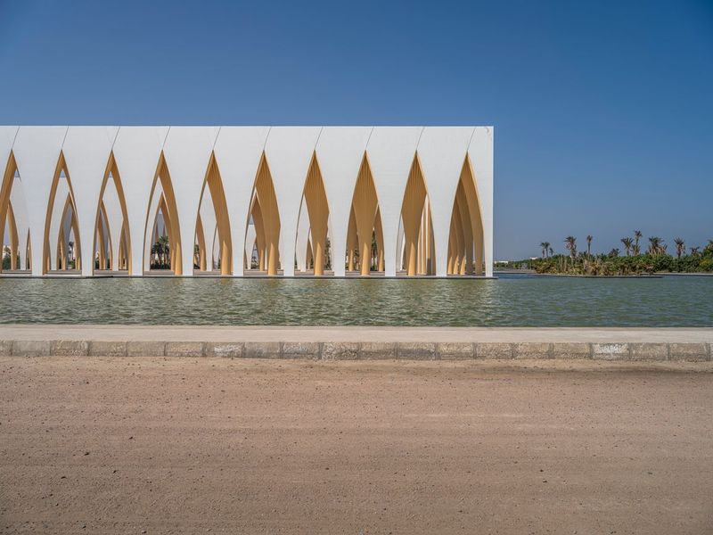 Modern Architecture Profile Against Clear Sky in Egypt HDRi Maps and ...