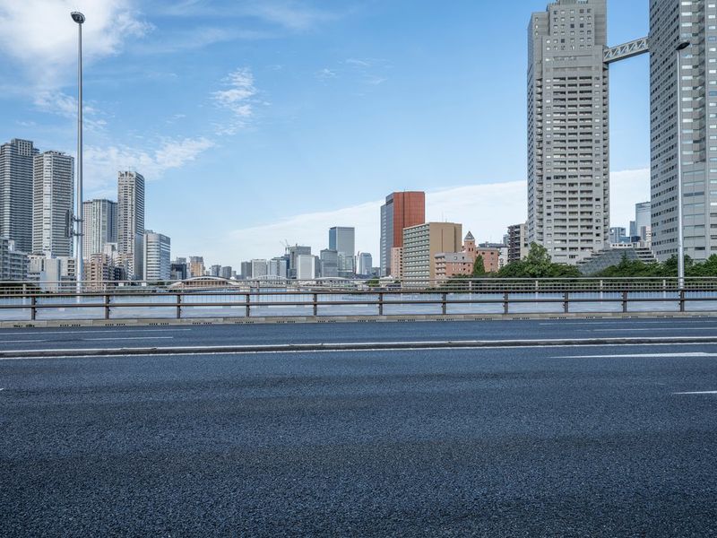 Modern Architecture in Tokyo, Japan City Skyline HDRi Maps and Backplates