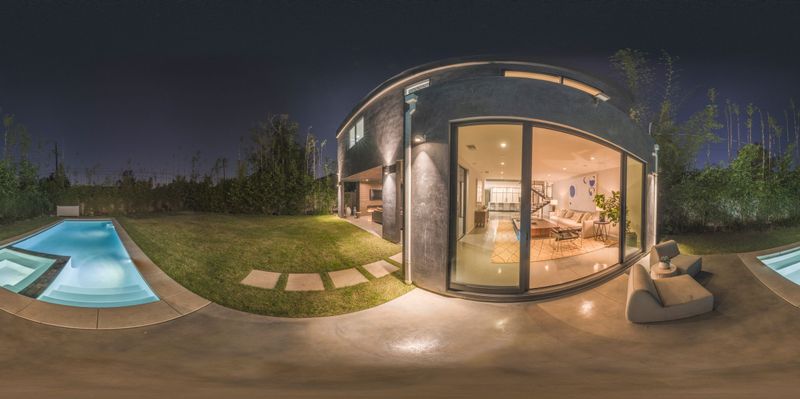 Modern Residential Property at Night with Swimming Pool HDRi Maps and ...