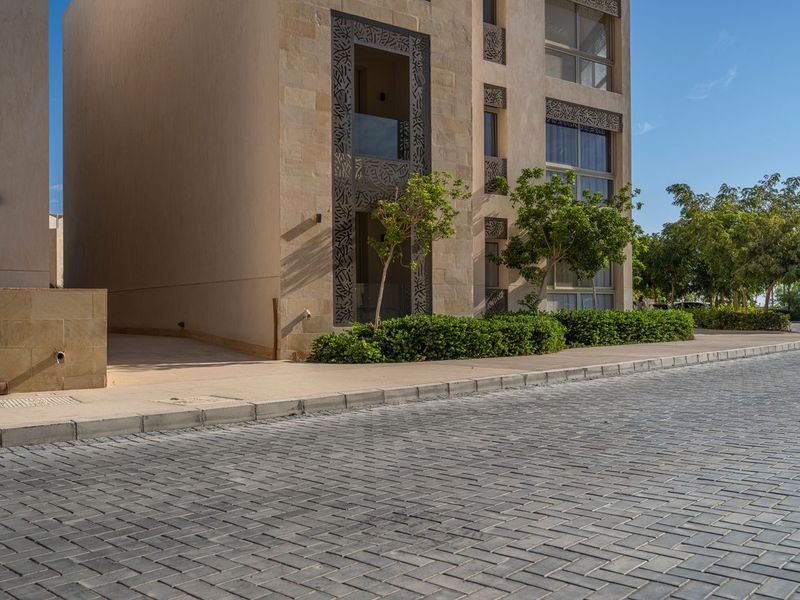 Modern Urban Suburb under Clear Sky in Egypt HDRi Maps and Backplates