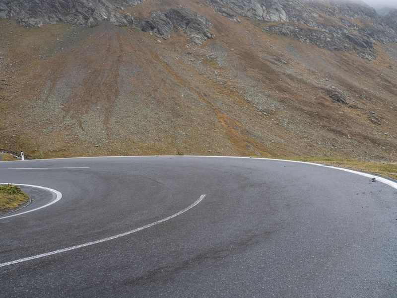 Motorbike on Curved Road in Timmelsjoch, Austria HDRi Maps and Backplates