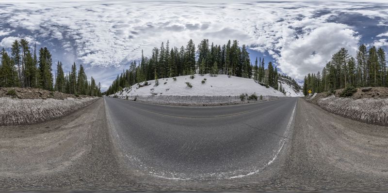 Mountain Highway in Winter: A Scenic Drive in Colorado HDRi Maps and ...