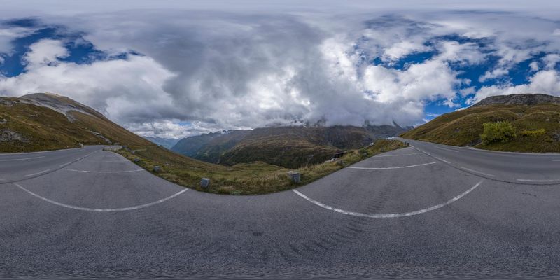 Mountain Landscape in Austria on a Gloomy Day HDRi Maps and Backplates