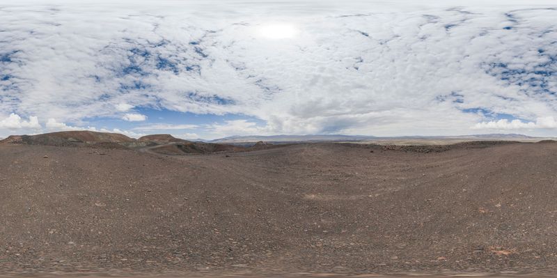 Aerial View of Mountain Range with Clouds - HDRi Maps and Backplates