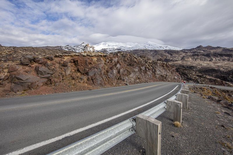 Mountain Road Asphalt Snow Covered HDRi Maps and Backplates
