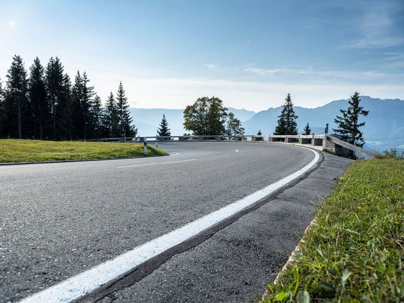 Scenic Mountain Road in Austria HDRi Maps and Backplates