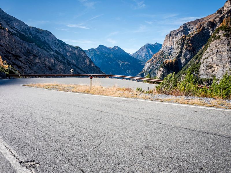Mountain Road in Italy Overlooking the Landscape HDRi Maps and Backplates