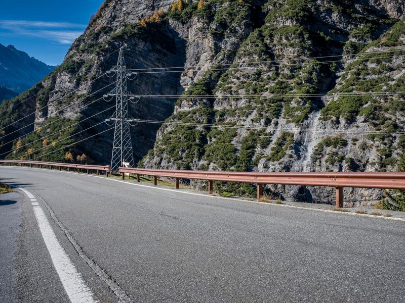 Mountain Road View in Italy - Scenic Landscape with Contrails HDRi Maps ...