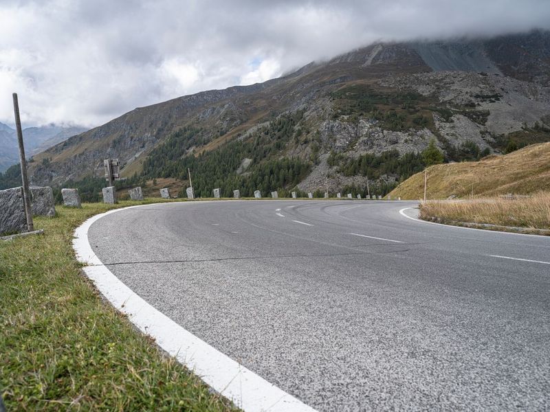 Mountainous European Landscape: A Rural Road HDRi Maps and Backplates