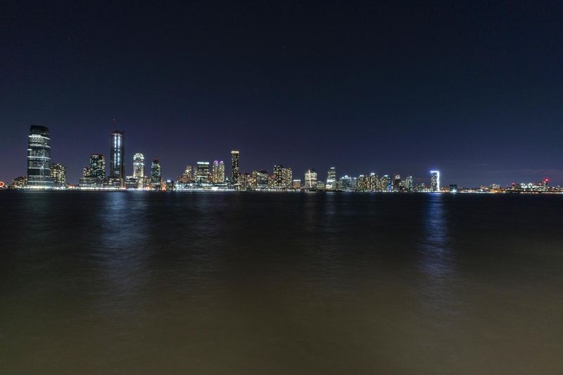 New York City Night Skyline: A Stunning Reflection HDRi Maps and Backplates