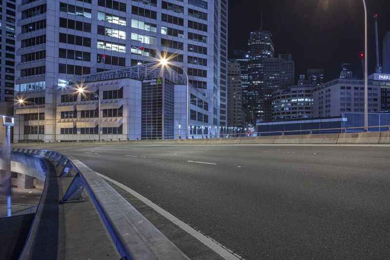 Night View of Modern Cityscape with High Rise Buildings HDRi Maps and ...
