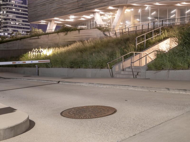 A Night View of Urban Infrastructure in Dallas HDRi Maps and Backplates