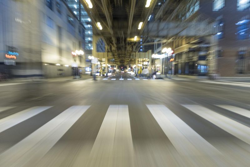 Nighttime Cityscape with Blurred Motion HDRi Maps and Backplates