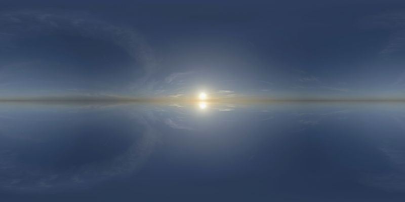 Open Space: A Landscape with the Dawn Sun HDRi Maps and Backplates