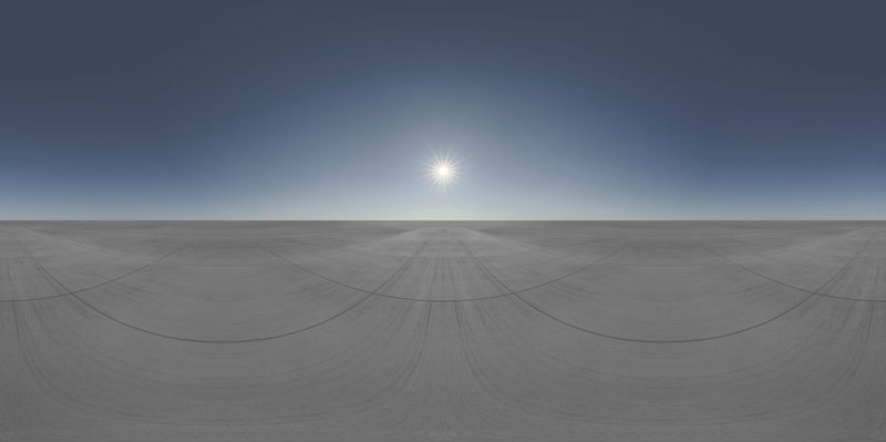 Open Space with Sun Visible and Clear Skies HDRi Maps and Backplates