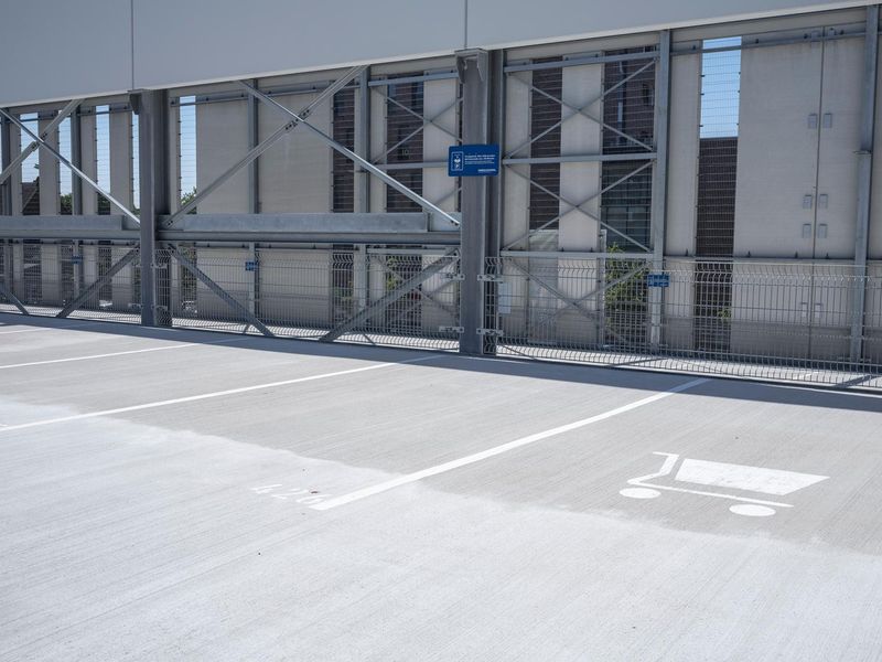 Berlin City Architecture: A Parking Lot HDRi Maps and Backplates