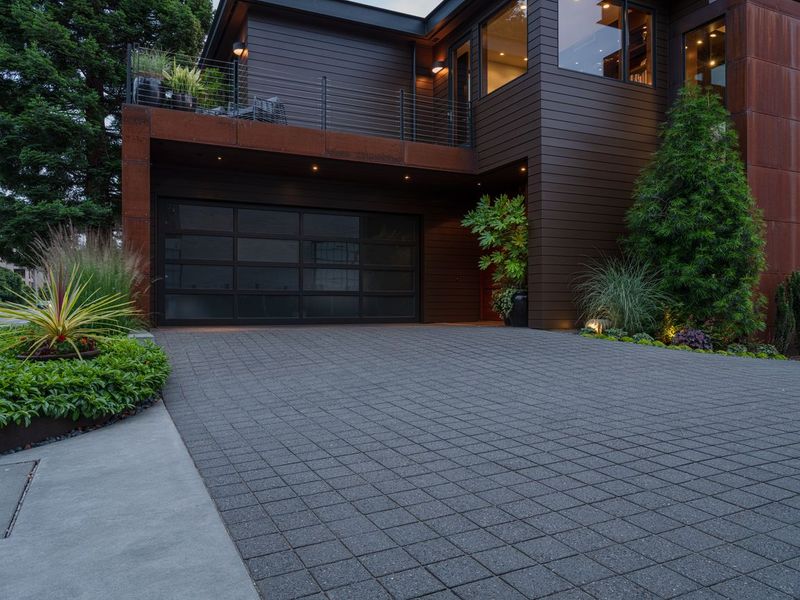 Paved Driveway in Residential Area with Lush Vegetation HDRi Maps and ...