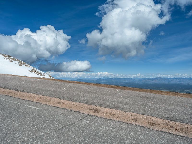 Pikes Peak Road: Snowy Day with Drifting Clouds HDRi Maps and Backplates