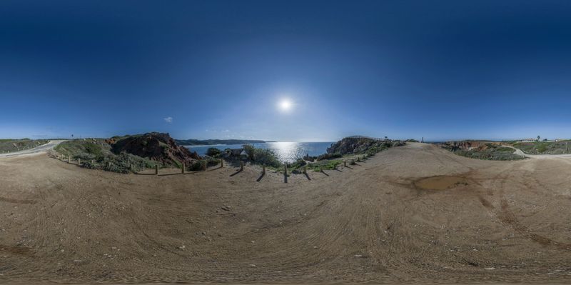 Portugal Coastal Landscape with Clear Skies HDRi Maps and Backplates