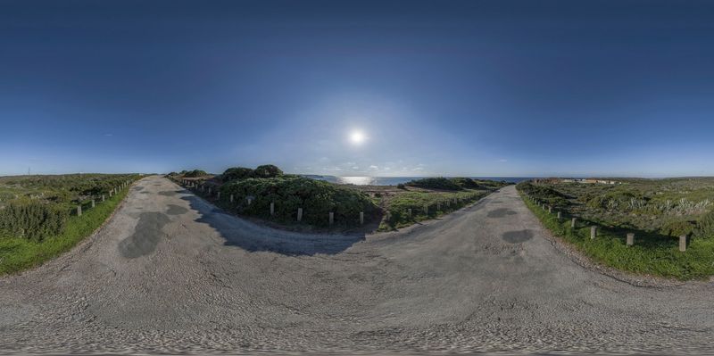 Portugal's Dirt Road: A Path Through Green Grass HDRi Maps and Backplates