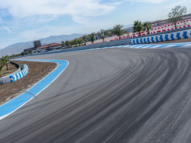 Race Track in USA: Asphalt Curves on a Cloudy Day HDRi Maps and Backplates