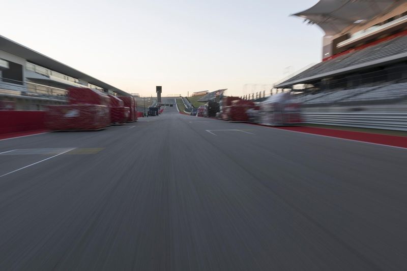 Red Race Car on Race Track HDRi Maps and Backplates