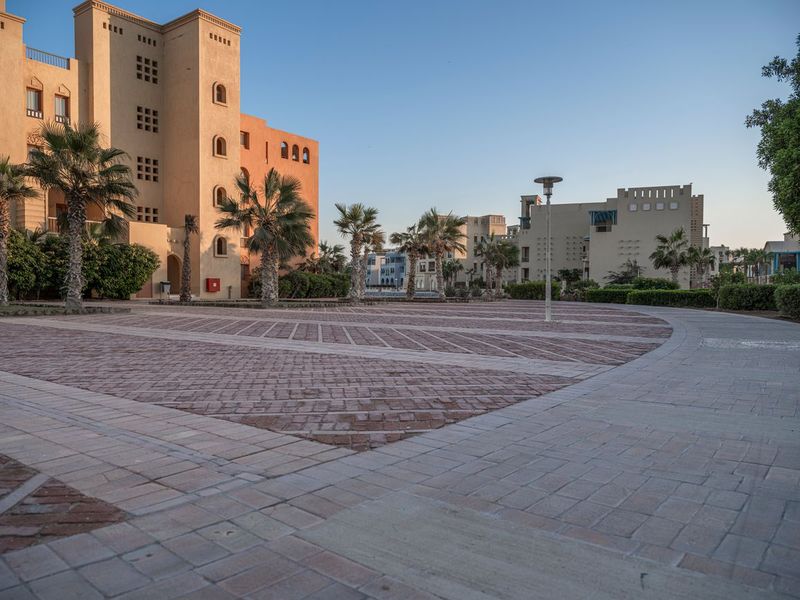 Photo inspiration: Residential Area In Egypt At Dawn With Palm Trees Hdri Photo Inspiration
