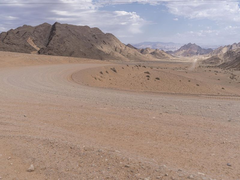 Endless Road through the African Desert Landscape HDRi Maps and Backplates
