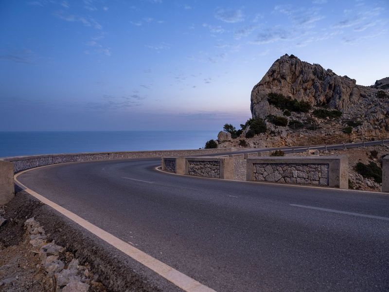 Road in Mallorca, Spain at Dawn HDRi Maps and Backplates