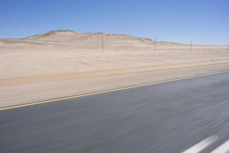 Endless Road through African Desert Landscape HDRi Maps and Backplates