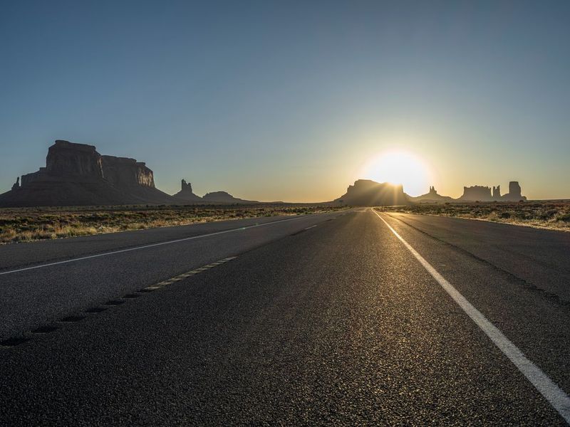 Road Trip: Landscape under Clear Sunny Skies in Arizona and Utah HDRi ...