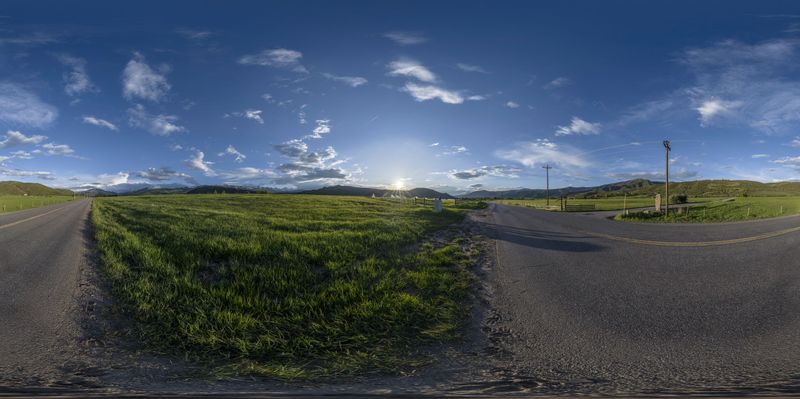 Rural Colorado Landscape at Dawn HDRi Maps and Backplates
