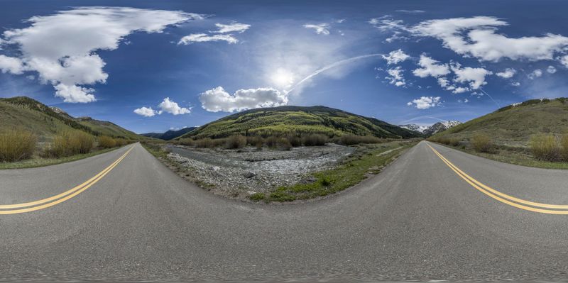 Rural Colorado: Mountain Road in Winter HDRi Maps and Backplates