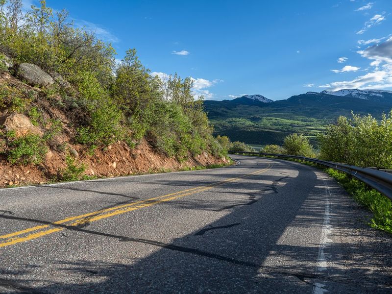 Scenic Road in Rural Colorado with Pikes Peak HDRi Maps and Backplates