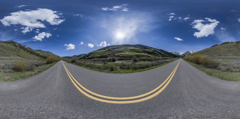Rural Colorado: Snow Covered Aspen Trees HDRi Maps and Backplates