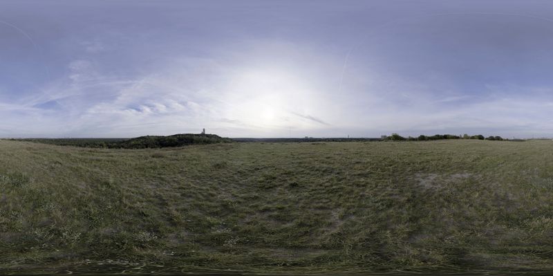 Rural Germany: Hills with Lush Grass and Clouds HDRi Maps and Backplates