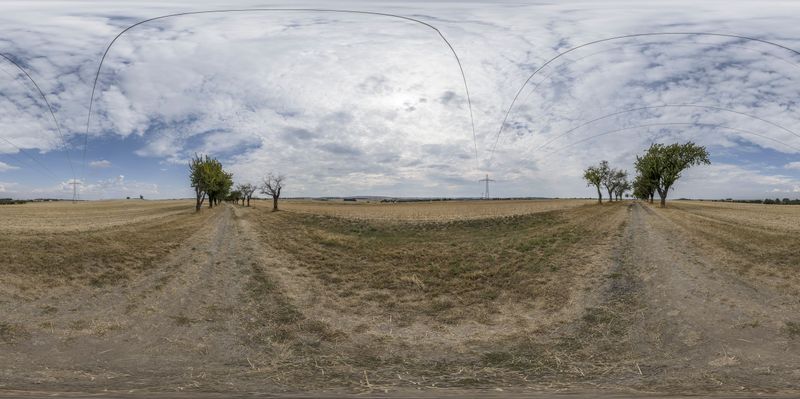 Rural Landscape with Agriculture in Germany HDRi Maps and Backplates