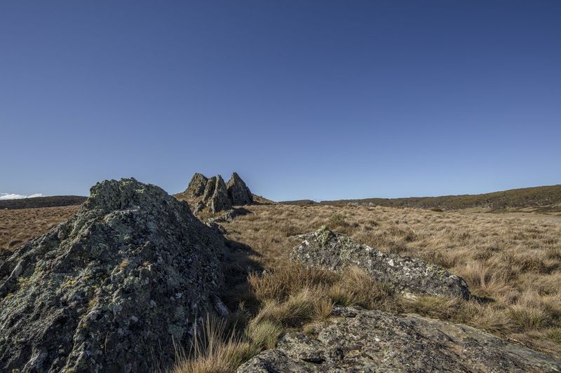 Rural Landscape with Clear Sky and Mountains HDRi Maps and Backplates