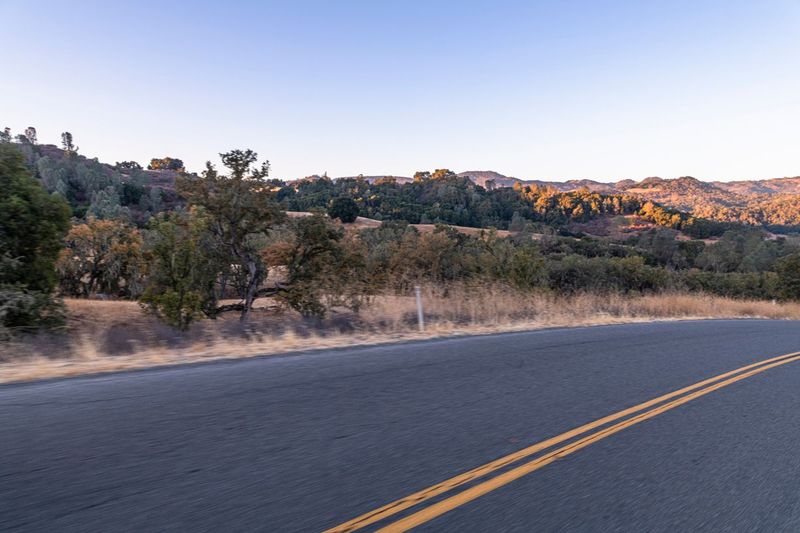 Rural Landscape at Dawn with Road and Trees HDRi Maps and Backplates