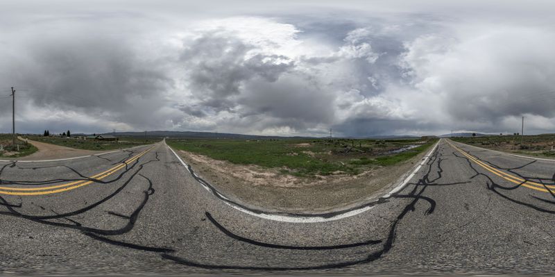 Rural Landscape Road in Utah, USA HDRi Maps and Backplates