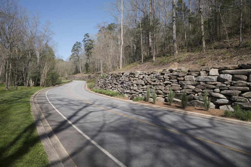 Rural Road Landscape with Trees and Stone Walls HDRi Maps and Backplates
