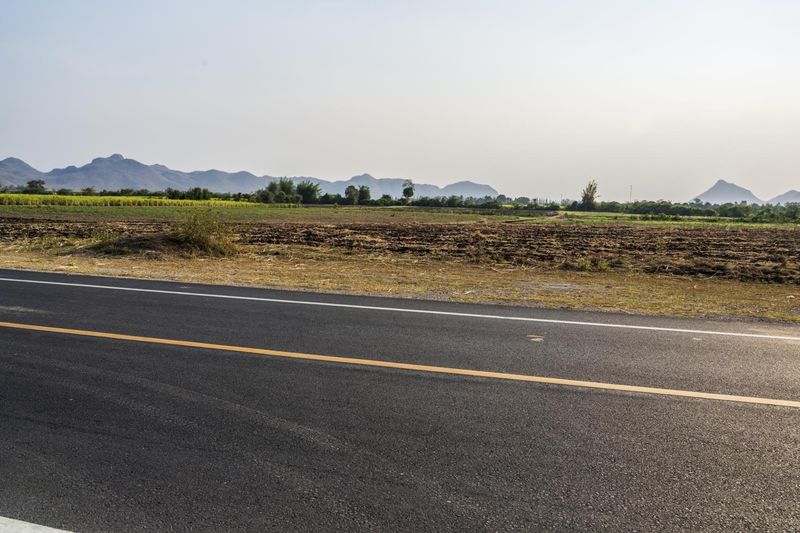 Rural Road Through Thailand Mountain Grass Field HDRi Maps and Backplates