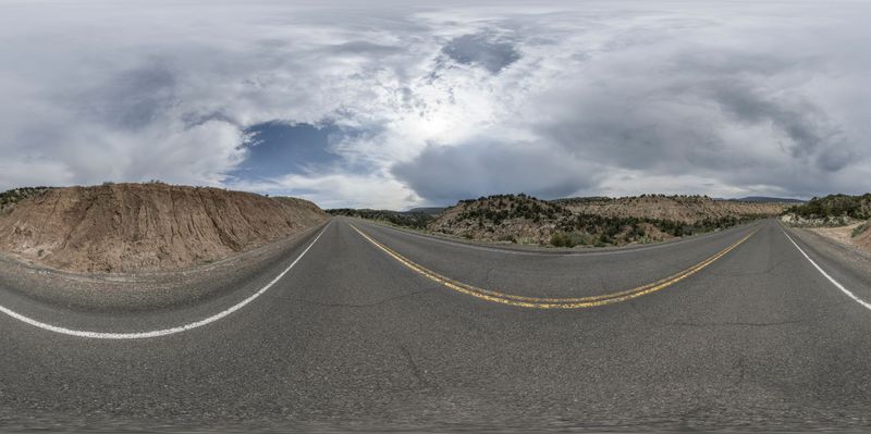 Rural Road in Utah: A Mountainous Landscape HDRi Maps and Backplates