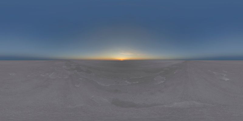 Salt Flat at Dawn Beneath a Clear Sky HDRi Maps and Backplates