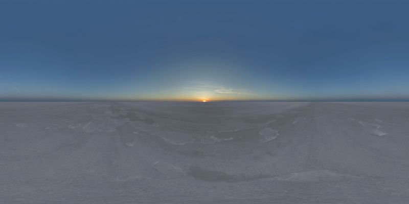 Salt Flat Landscape Under a Clear Skydome HDRi Maps and Backplates
