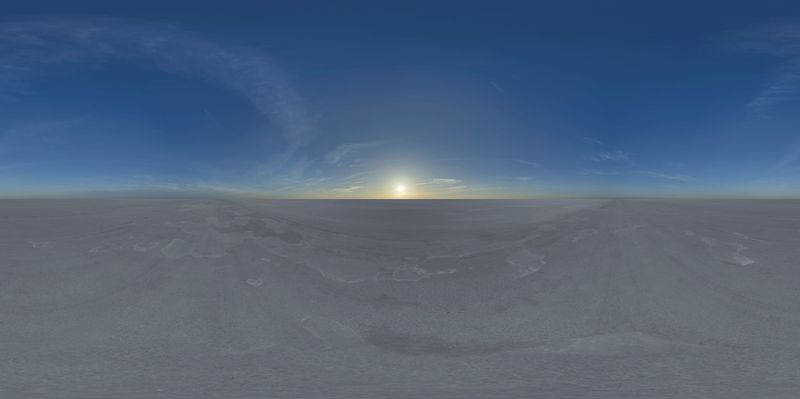 Salt Flat Landscape with Skydome HDRi Maps and Backplates