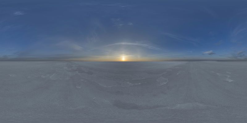 Salt Flat Landscape Under a Vast Sunny Skydome HDRi Maps and Backplates