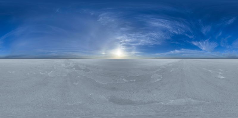 Salt Flats Under a Clear Sunlit Sky HDRi Maps and Backplates