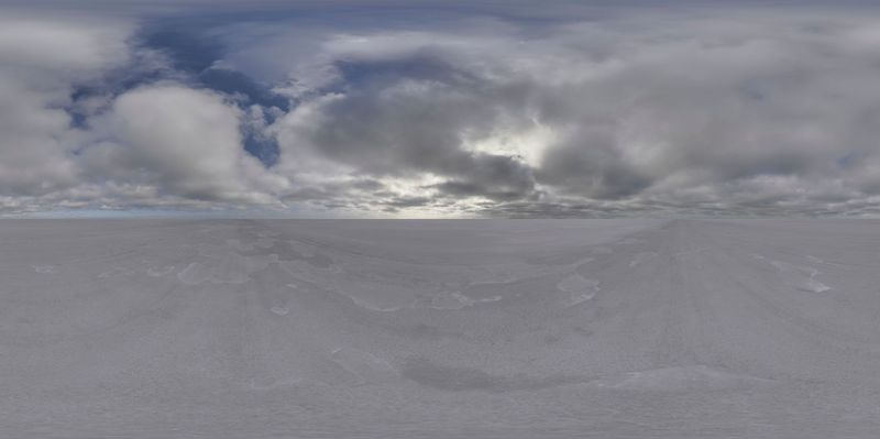 Salt Flats: An Endless Landscape Under a Grey Sky HDRi Maps and Backplates