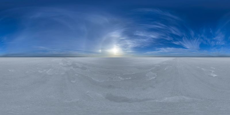 Salt Flats Under a Sunny Sky HDRi Maps and Backplates